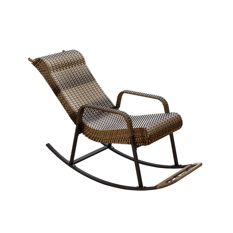 Modern Indoor Rattan Rocking Chair Single Relaxing Rocking Chair