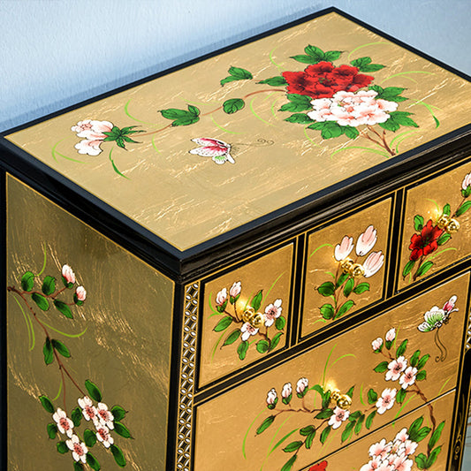 American Traditional Lingerie Chest Wood Storage Chest for Bedroom