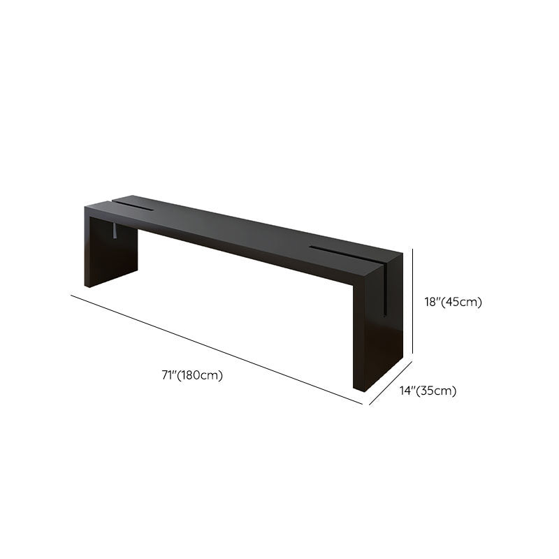 Contemporary Wooden Bench Bedroom Seating Bench in Black with Legs Clearhalo 'Benches' 'Chairs & Seating' 'furn' 'furn_benches' 'Furniture' 'Living Room Furniture' 6833622