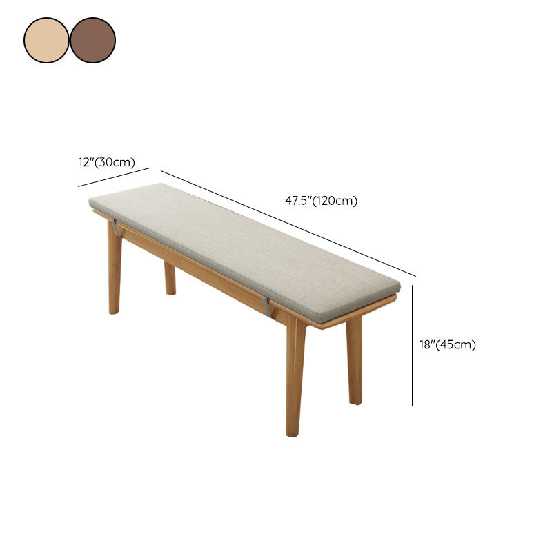 17.55-inch Height Solid Wood Bench Bedroom Rectangle Seating Bench Clearhalo 'Benches' 'Chairs & Seating' 'furn' 'furn_benches' 'Furniture' 'Living Room Furniture' 6833656