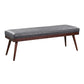 Contemporary Rectangle Upholstered Bench Bedroom Seating Bench with 4 Legs Clearhalo 'Benches' 'Chairs & Seating' 'furn' 'furn_benches' 'Furniture' 'Living Room Furniture' 6833663