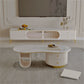 Soporte para TV Stone Media Console, soporte para TV con almacenamiento cerrado y cajones