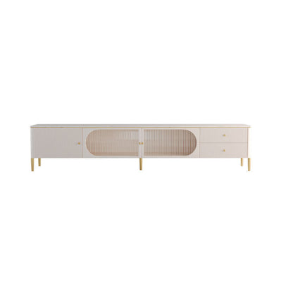 Soporte para TV Stone Media Console, soporte para TV con almacenamiento cerrado y cajones