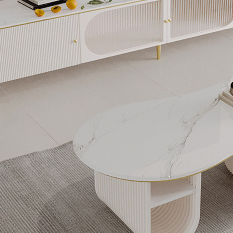 Soporte para TV Stone Media Console, soporte para TV con almacenamiento cerrado y cajones