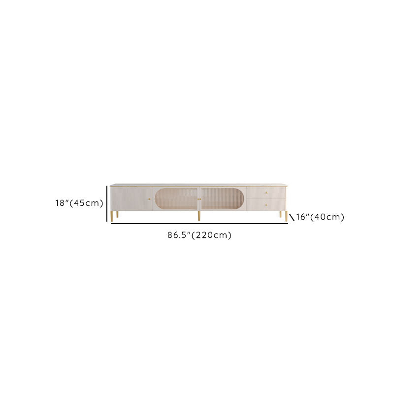 Soporte para TV Stone Media Console, soporte para TV con almacenamiento cerrado y cajones