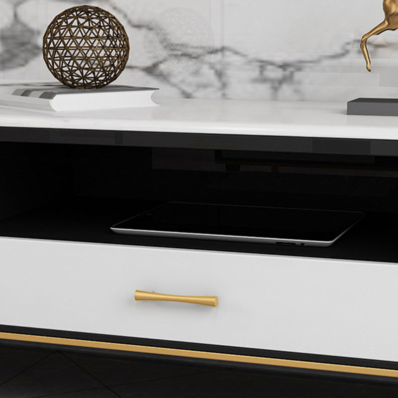 Contemporary TV Media Stand Stone TV Media Console with Drawer Clearhalo 'furn' 'furn_tv_stands_entertainment_centers' 'Furniture' 'Living Room Furniture' 'TV Stands & Entertainment Centers' 'TV Stands & Media Storage Furniture' 'tv_stands_entertainment_centers' 6837452