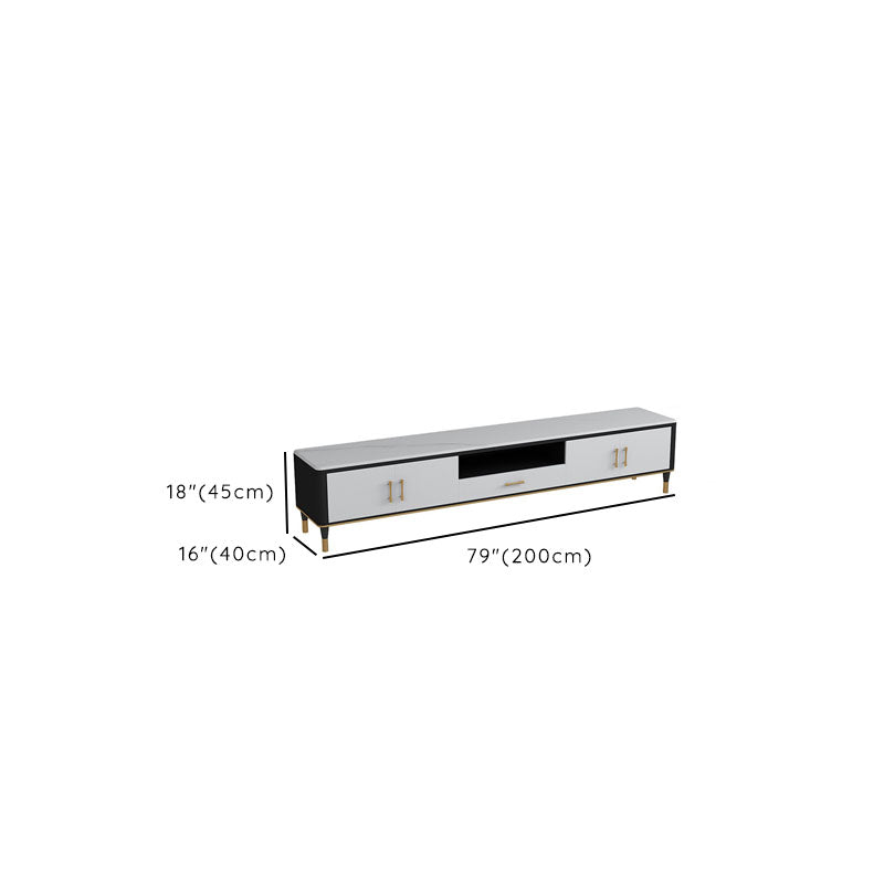 Contemporary TV Media Stand Stone TV Media Console with Drawer Clearhalo 'furn' 'furn_tv_stands_entertainment_centers' 'Furniture' 'Living Room Furniture' 'TV Stands & Entertainment Centers' 'TV Stands & Media Storage Furniture' 'tv_stands_entertainment_centers' 6837457