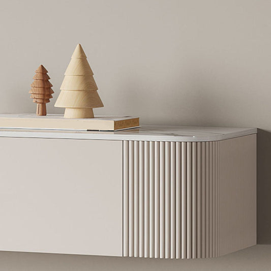 Glam TV Media Stand Console multimediale montata a parete con 2 cassetti