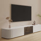 Houten tv-mediastandaard Moderne mediaconsole met lades