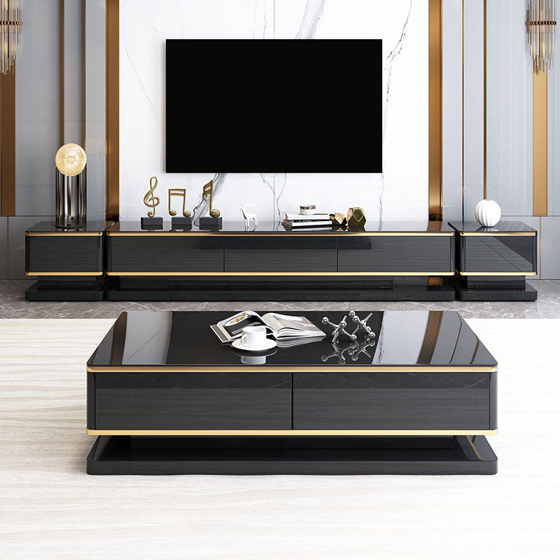 Enclosed Storage TV Media Stand Glam Media Console with Drawers Clearhalo 'furn' 'furn_tv_stands_entertainment_centers' 'Furniture' 'Living Room Furniture' 'TV Stands & Entertainment Centers' 'TV Stands & Media Storage Furniture' 'tv_stands_entertainment_centers' 6837522
