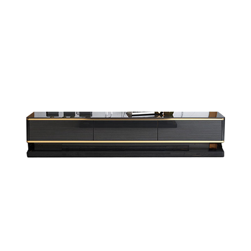 Enclosed Storage TV Media Stand Glam Media Console with Drawers Glass Clearhalo 'furn' 'furn_tv_stands_entertainment_centers' 'Furniture' 'Living Room Furniture' 'TV Stands & Entertainment Centers' 'TV Stands & Media Storage Furniture' 'tv_stands_entertainment_centers' 6837523
