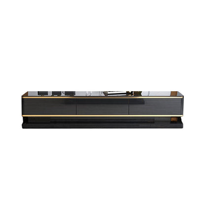 Enclosed Storage TV Media Stand Glam Media Console with Drawers Glass Clearhalo 'furn' 'furn_tv_stands_entertainment_centers' 'Furniture' 'Living Room Furniture' 'TV Stands & Entertainment Centers' 'TV Stands & Media Storage Furniture' 'tv_stands_entertainment_centers' 6837523