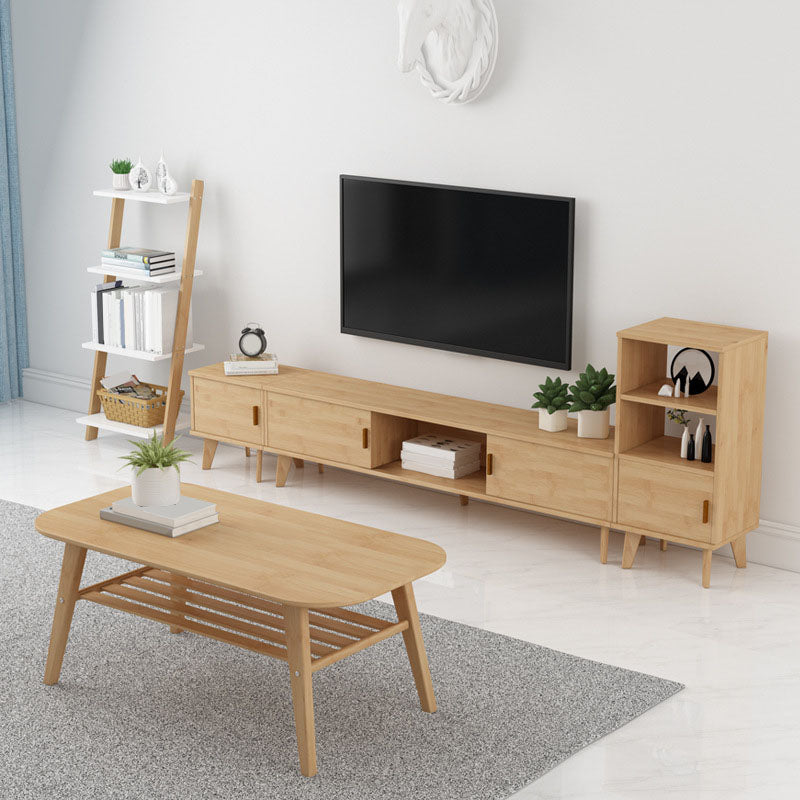 Contemporary TV Media Stand Wooden Media Console for Living Room Clearhalo 'furn' 'furn_tv_stands_entertainment_centers' 'Furniture' 'Living Room Furniture' 'TV Stands & Entertainment Centers' 'TV Stands & Media Storage Furniture' 'tv_stands_entertainment_centers' 6837552
