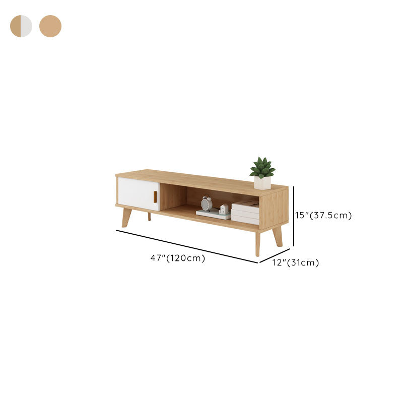 Contemporary TV Media Stand Wooden Media Console for Living Room Clearhalo 'furn' 'furn_tv_stands_entertainment_centers' 'Furniture' 'Living Room Furniture' 'TV Stands & Entertainment Centers' 'TV Stands & Media Storage Furniture' 'tv_stands_entertainment_centers' 6837563