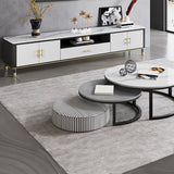 Console mediatica di pietra per i media televisivi contemporanei per soggiorno