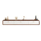 Wooden TV Media Stand Contemporary Media Console with 2 Drawers 63"L x 9.5"W x 8"H Walnut White Clearhalo 'furn' 'furn_tv_stands_entertainment_centers' 'Furniture' 'Living Room Furniture' 'TV Stands & Entertainment Centers' 'TV Stands & Media Storage Furniture' 'tv_stands_entertainment_centers' 6837588