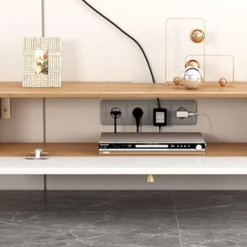 Wooden TV Media Stand Contemporary Media Console with 2 Drawers Clearhalo 'furn' 'furn_tv_stands_entertainment_centers' 'Furniture' 'Living Room Furniture' 'TV Stands & Entertainment Centers' 'TV Stands & Media Storage Furniture' 'tv_stands_entertainment_centers' 6837602