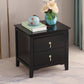 Drawer Storage Traditional Accent Table Nightstand Antique Finish Bed Nightstand