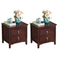 Drawer Storage Traditional Accent Table Nightstand Antique Finish Bed Nightstand