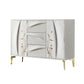 Classic Glam Horizontal Combo Dresser Wood Storage Chest Dresser for Bedroom 47"L x 14"W x 35"H Off-White Clearhalo 'Bedroom Furniture' 'Dressers & Chests' 'dressers_chests' 'furn' 'furn_dressers_chests' 'Furniture' 6837712