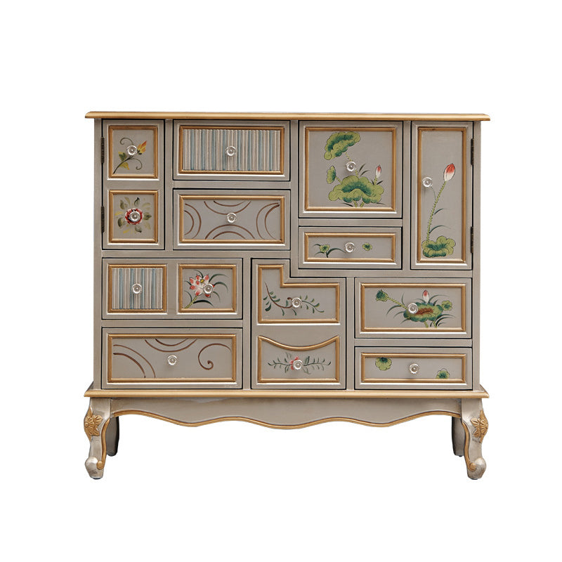 Amerikanische traditionelle Combo-Kommode aus Holz, Aufbewahrungstruhe für Schlafzimmer