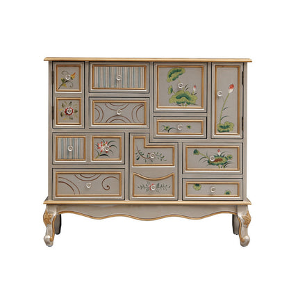 Amerikanische traditionelle Combo-Kommode aus Holz, Aufbewahrungstruhe für Schlafzimmer