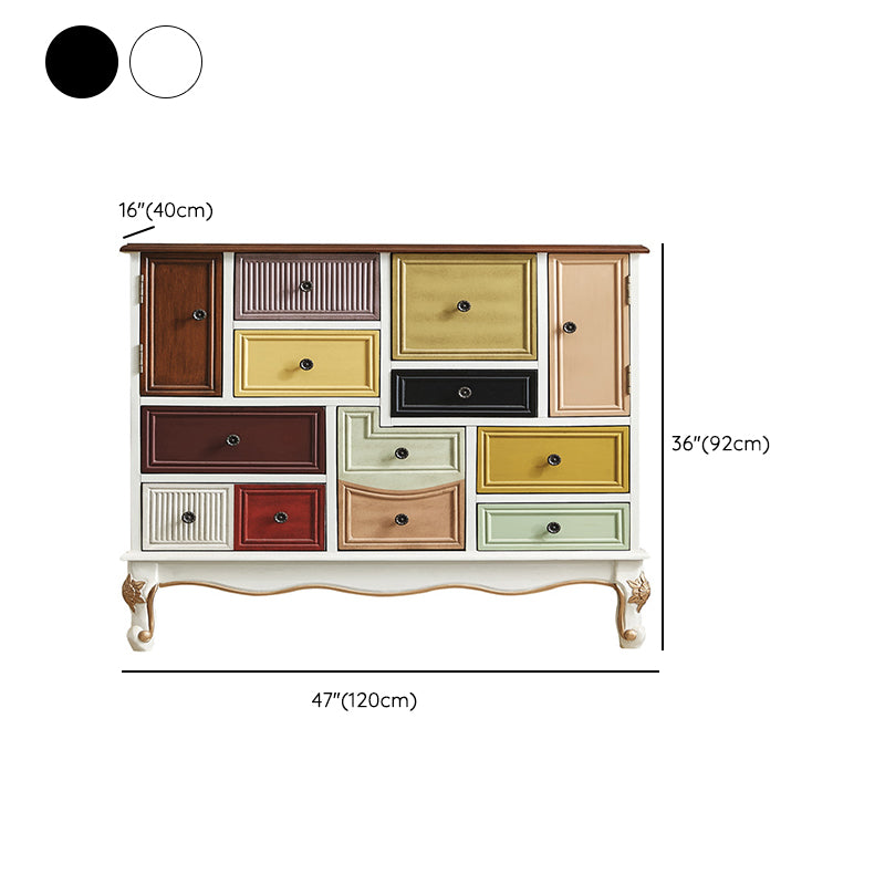 Amerikanische traditionelle Combo-Kommode aus Holz, Aufbewahrungstruhe für Schlafzimmer