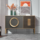 Klassiek Glam Combo-dressoir van eikenhout met opbergkast voor de slaapkamer