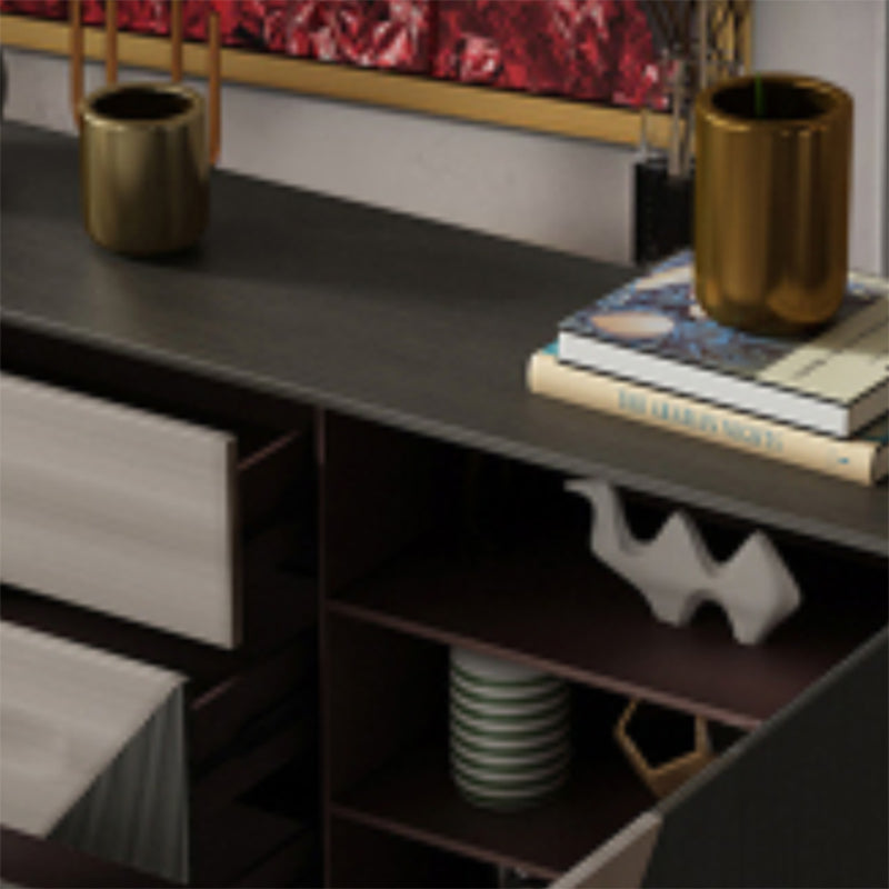 Klassiek Glam Combo-dressoir van eikenhout met opbergkast voor de slaapkamer