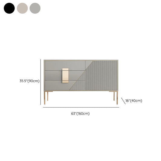 Classic Glam Combo Dresser Oak Storage Chest Dresser for Bedroom