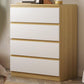 Contemporary Storage Chest Manufactured Wood Dresser , 15.6 Inch W 31"L x 16"W x 39"H Natural White Clearhalo 'Bedroom Furniture' 'Dressers & Chests' 'dressers_chests' 'furn' 'furn_dressers_chests' 'Furniture' 6837785