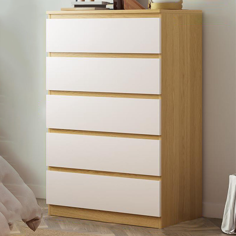 Contemporary Storage Chest Manufactured Wood Dresser , 15.6 Inch W 31.5"L x 16"W x 48"H Natural White Clearhalo 'Bedroom Furniture' 'Dressers & Chests' 'dressers_chests' 'furn' 'furn_dressers_chests' 'Furniture' 6837787