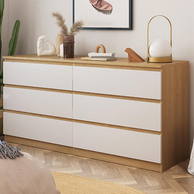 Contemporary Storage Chest Manufactured Wood Dresser , 15.6 Inch W 63"L x 16"W x 30"H Natural White Clearhalo 'Bedroom Furniture' 'Dressers & Chests' 'dressers_chests' 'furn' 'furn_dressers_chests' 'Furniture' 6837790