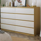 Contemporary Storage Chest Manufactured Wood Dresser , 15.6 Inch W 63"L x 15.7"W x 39.4"H Natural White Clearhalo 'Bedroom Furniture' 'Dressers & Chests' 'dressers_chests' 'furn' 'furn_dressers_chests' 'Furniture' 6837792