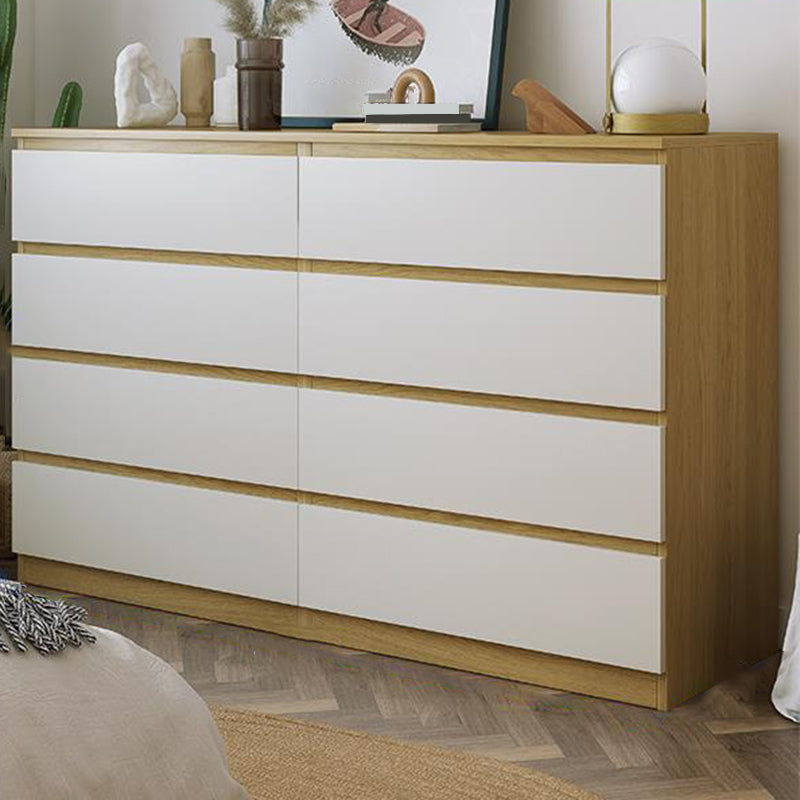 Contemporary Storage Chest Manufactured Wood Dresser , 15.6 Inch W 63"L x 15.7"W x 39.4"H Natural White Clearhalo 'Bedroom Furniture' 'Dressers & Chests' 'dressers_chests' 'furn' 'furn_dressers_chests' 'Furniture' 6837792
