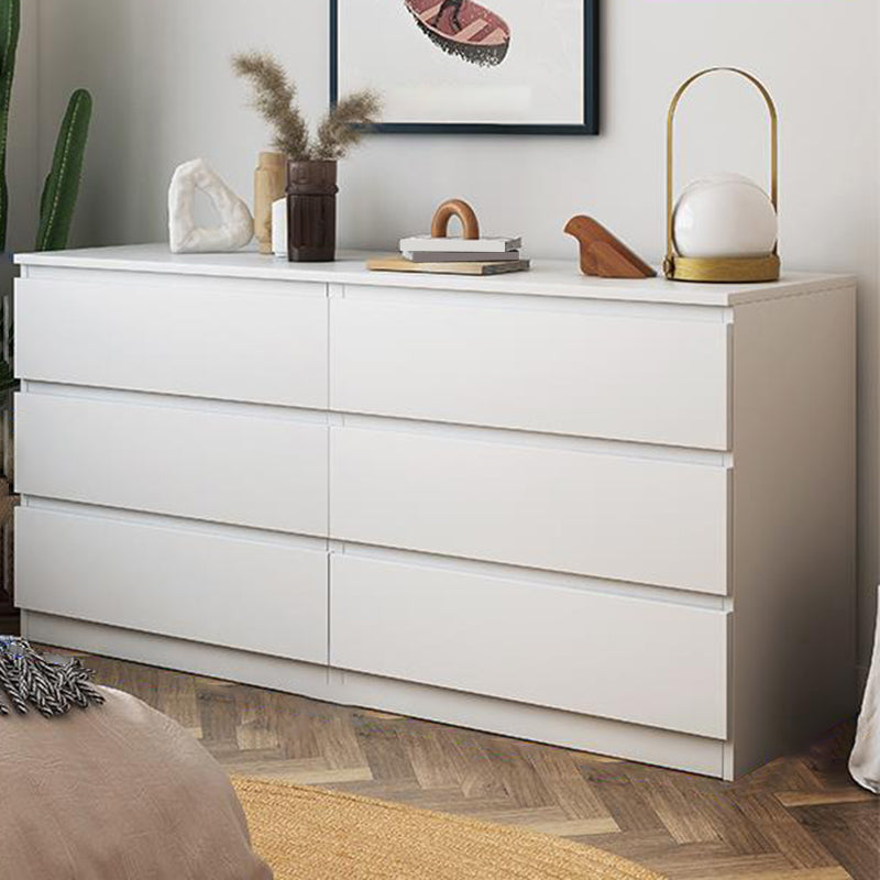 Contemporary Storage Chest Manufactured Wood Dresser , 15.6 Inch W 63"L x 16"W x 30"H White Clearhalo 'Bedroom Furniture' 'Dressers & Chests' 'dressers_chests' 'furn' 'furn_dressers_chests' 'Furniture' 6837799