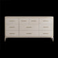 Classic Glam Double Dresser Birch Storage Chest with Drawers for Bedroom