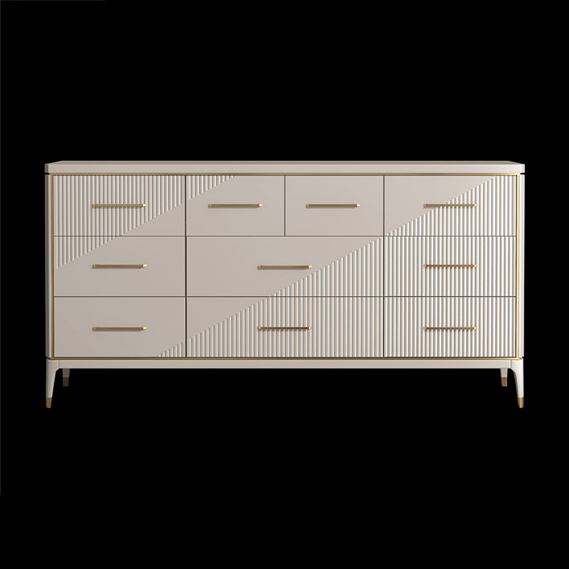 Classic Glam Double Dresser Birch Storage Chest with Drawers for Bedroom