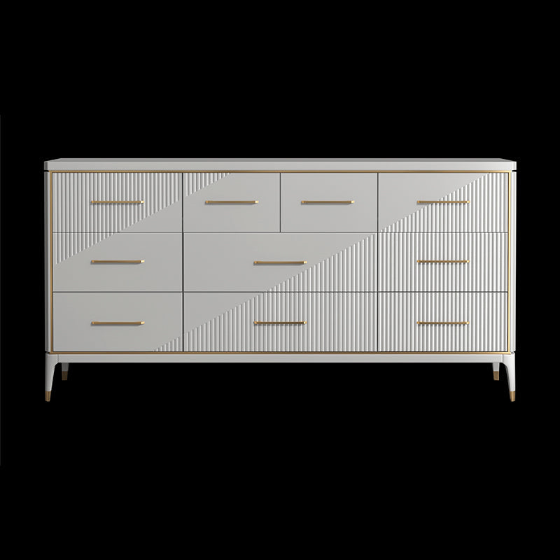 Classic Glam Double Dresser Birch Storage Chest with Drawers for Bedroom