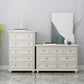 Traditional Storage Chest Solid Wood White Dresser , 23.33-inch Width