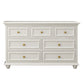 Traditional Storage Chest Solid Wood White Dresser , 23.33-inch Width