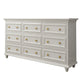 Traditional Storage Chest Solid Wood White Dresser , 23.33-inch Width