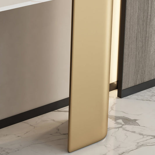 Tabella della console glam Tavola accento rettangolo di pietra, larga 13,78 pollici