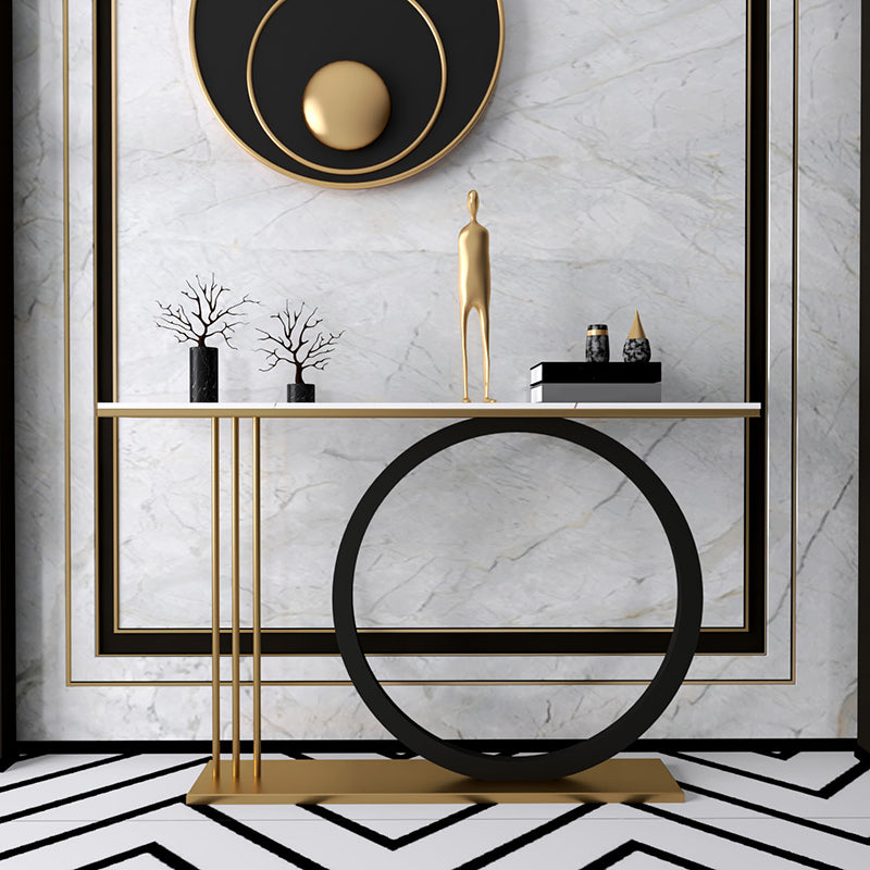 Tavolo console glam rettangolare tavolo console di finitura antica in marmo