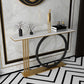Tavolo console glam rettangolare tavolo console di finitura antica in marmo