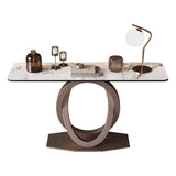 Modern Console Table Stone Abstract Base Accent Table , 33.46" Tall Clearhalo 'Console Tables' 'console_tables' 'Entry & Mudroom Furniture' 'furn' 'furn_console_tables' 'Furniture' 6837946