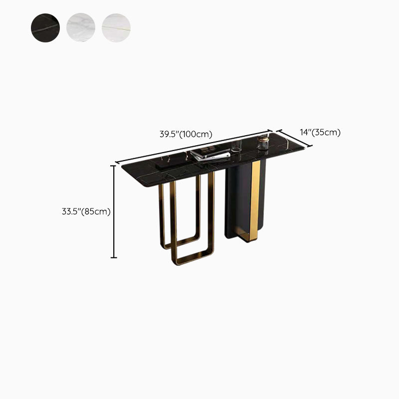 Tavolo di accento console contemporanea rettangolo tavolo console di finitura antica in marmo