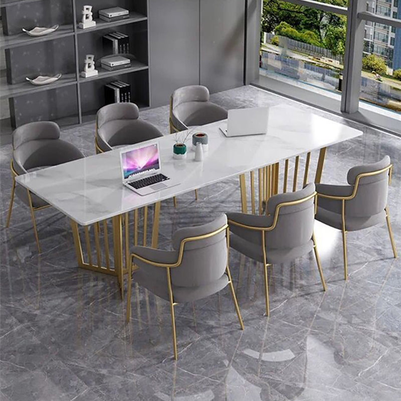 Bureau de bureau de forme rectangulaire Blanche d'écriture blanche pour le bureau