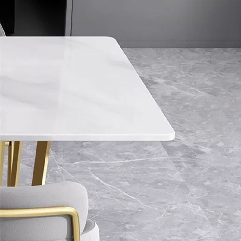 Bureau de bureau de forme rectangulaire Blanche d'écriture blanche pour le bureau