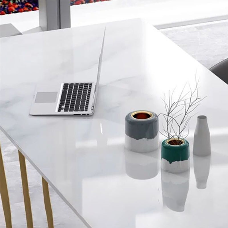 Bureau de bureau de forme rectangulaire Blanche d'écriture blanche pour le bureau